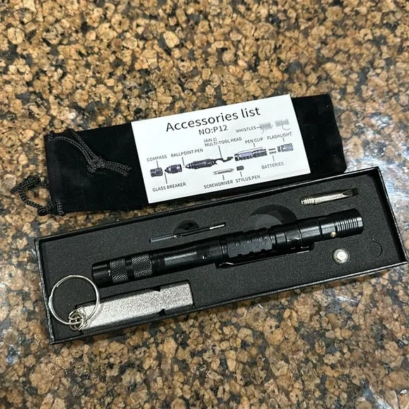 New 12 in 1 Tactical Pen Multitool Survival Pen - Picture 1 of 6